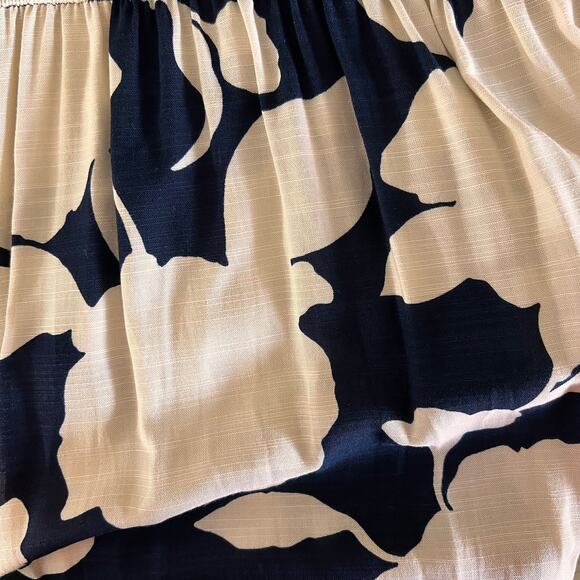 Ava & Viv Dress Boho Romantic Navy Floral Maxi Off Shoulder Ruffle Hem 1X - Picture 6 of 10